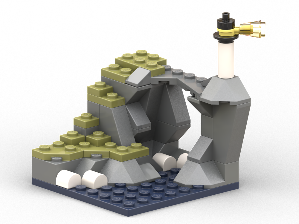 Lego Lighthouse on a Cliff