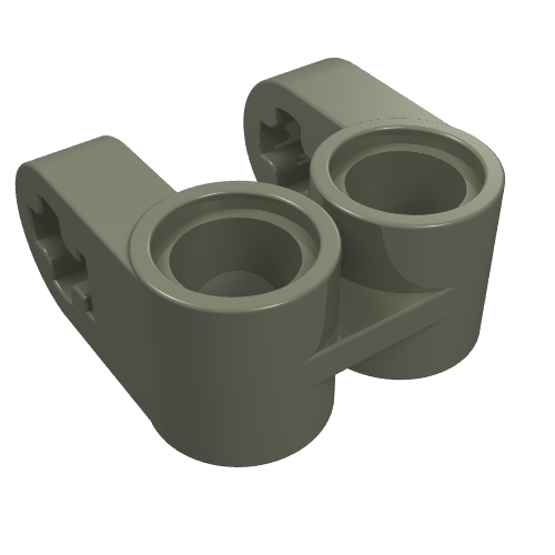 Lego Technic Axle and Pin Connector Perpendicular Double Split / Dark Gray