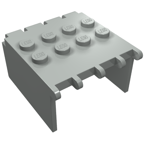 Lego Windscreen 4 x 4 x 2 Canopy Extender, Hinge / Light Gray