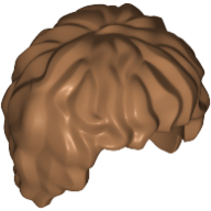 Lego Hair Tousled, Mid-length / Medium Nougat