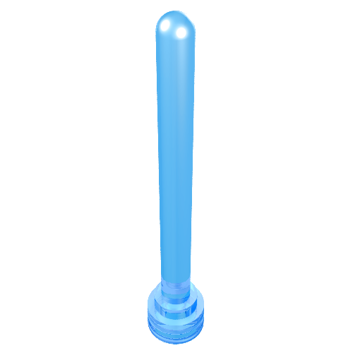 Lego Antenna 1 x 4 with Rounded Top / Trans-Medium Blue