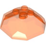 Lego Rock Boulder, Top / Trans-Neon Orange