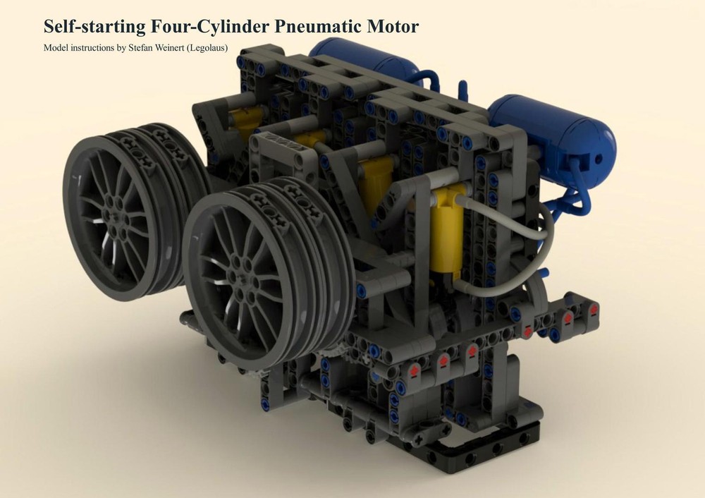 Lego Self-starting four-cylinder pneumatic motor