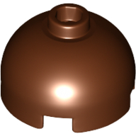 Lego Brick Round 2 x 2 Dome Top, Hollow Stud / Reddish Brown