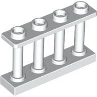 Lego Fence Spindled 1 x 4 x 2 [4 Top Studs] / White
