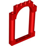 Lego Panel 1 x 6 x 7 with 2 Columns and Arch / Red