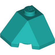 Lego Brick Wedged, Sloped 45° 2 x 2 Corner / Dark Turquoise