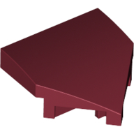 Lego Brick Wedged, Curved 2 x 2 with Stud Notches / Dark Red