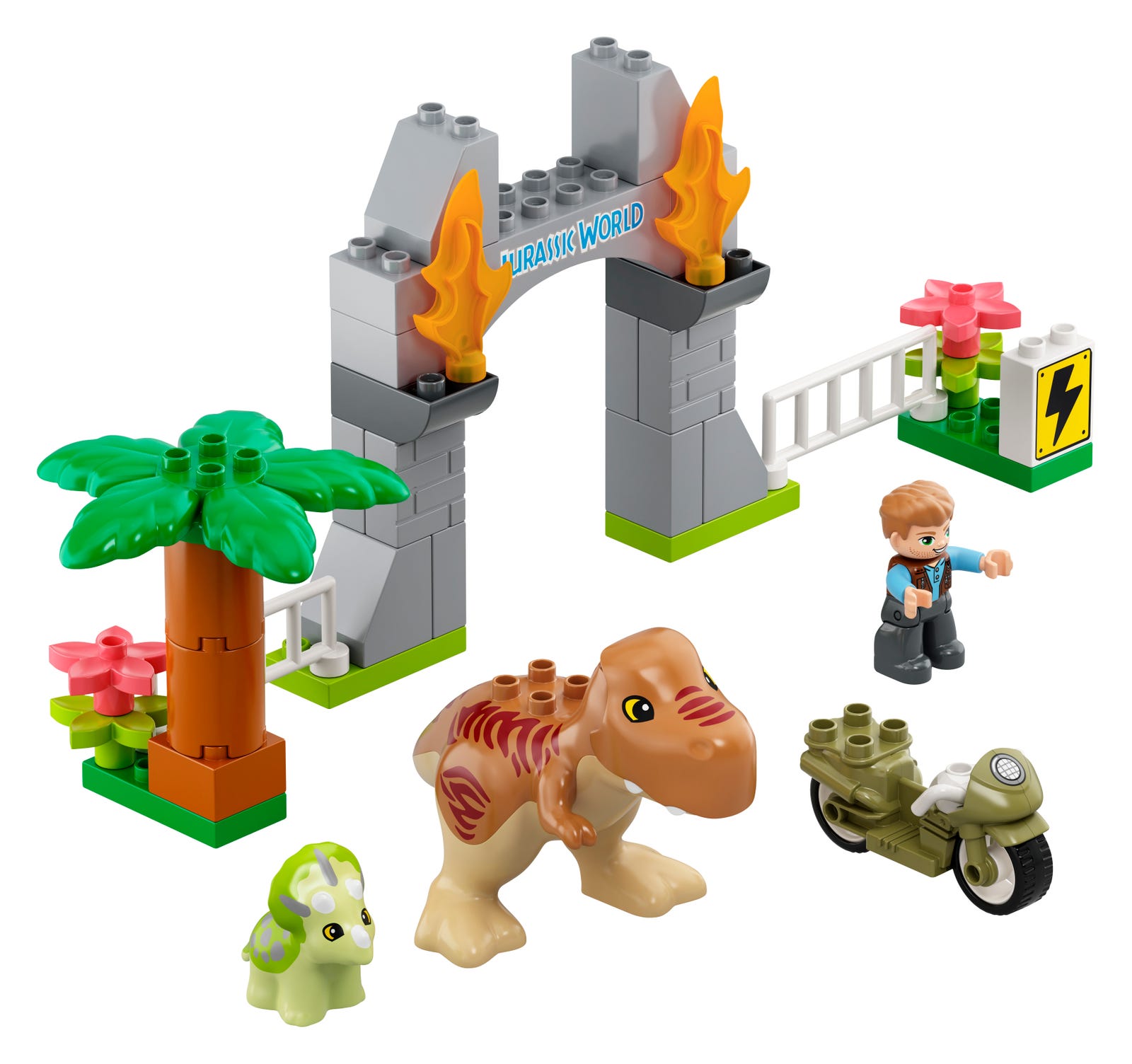 Lego T. rex and Triceratops Dinosaur Breakout