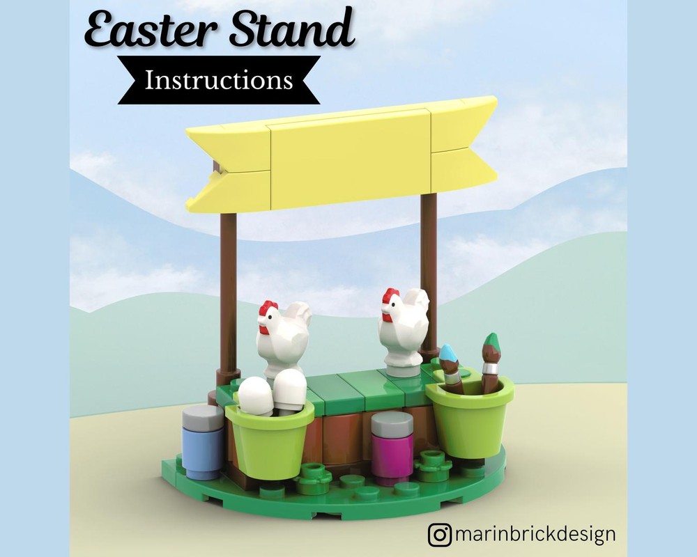 Lego Easter Chicken Stand - LEGO EASTER MOC