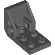 Lego Bracket 3 x 2 - 2 x 2 [aka Space Seat] / Dark Gray