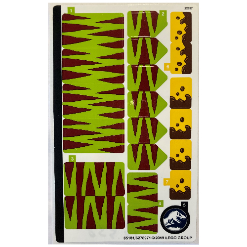 Lego Sticker Sheet for Set 75938-1 / [No Color/Any Color]