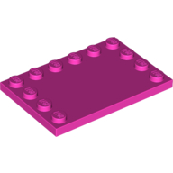 Lego Plate Special 4 x 6, Studs on 3 Edges / Dark Pink