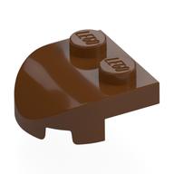 Lego Brick Wedged, Rounded 2 x 2 with Curved Front, 2 Studs / Reddish Brown
