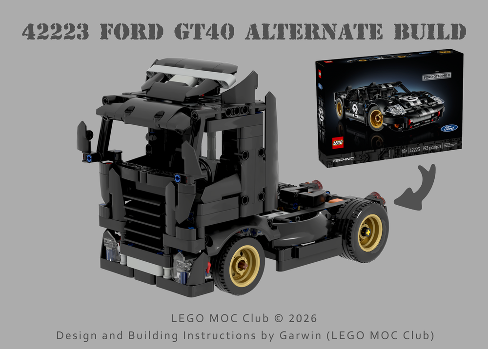 Lego Semitrailer Truck – 42223 1966 Ford GT40 MKII Alternate Build