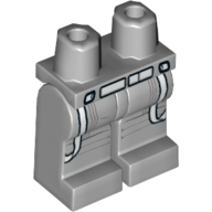 Lego Hips and Light Bluish Gray Legs with First Order Walker Pilot Print / Light Bluish Gray