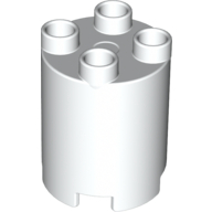 Lego Duplo Brick Round 2 x 2 x 2 / White