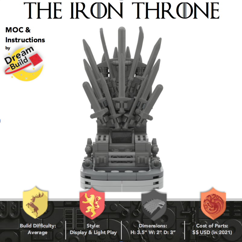 Lego Iron Throne from Game of Thrones