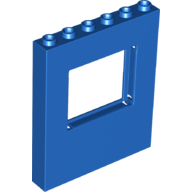 Lego Panel 1 x 6 x 6 with Window / Blue