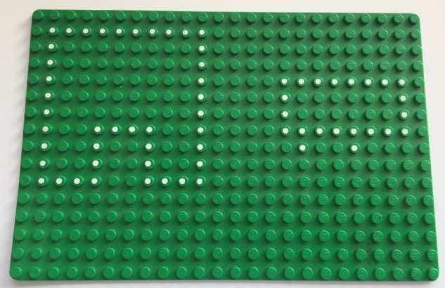 Lego Baseplate 16 x 24 Squared Corners and Set 362/550 Dots Pattern