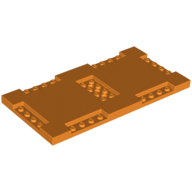 Lego Plate Special 8 x 16 x 2/3 with Six Recessed Edges with 1 x 4 Studs and Recessed Center with 2 x 4 Studs / Orange