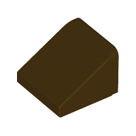 Lego Brick Sloped 30° 1 x 1 x 2/3 (Cheese Slope) / Dark Brown