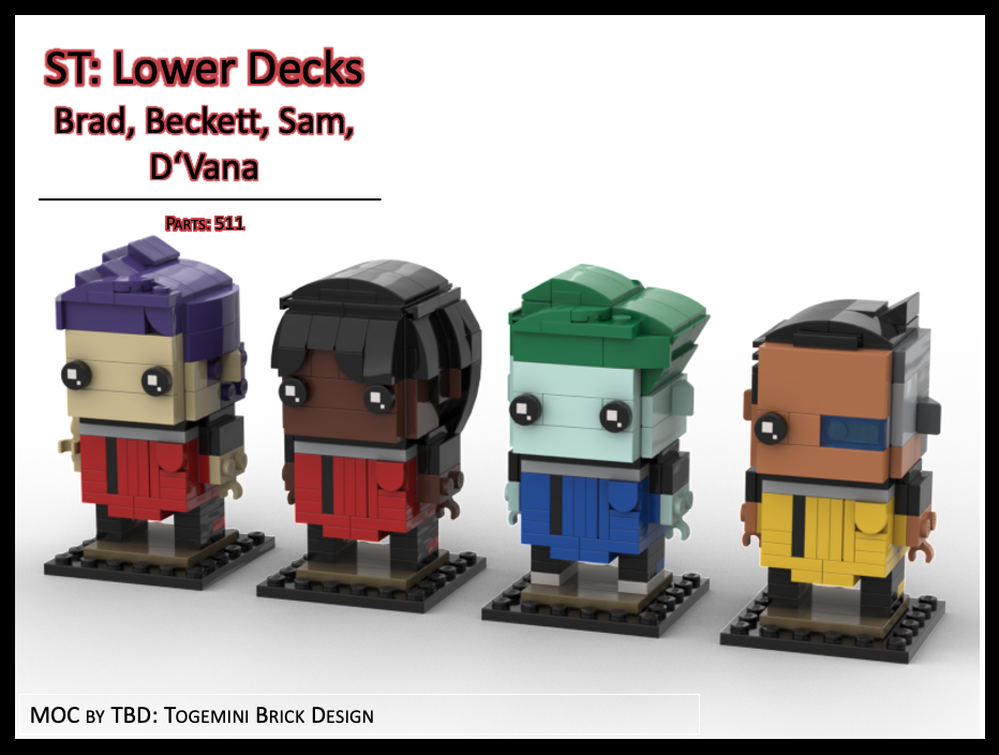 Lego ST: Lower Decks - Boimler, Mariner, Tendi, Rutherford - Brickheadz