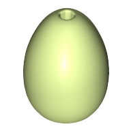 Lego Food Egg with 1.5mm Hole [Plain] / Yellowish Green
