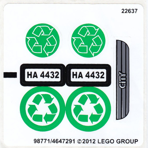 Lego Sticker Sheet for Set 4432-1
