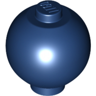 Lego Brick Round 2 x 2 Sphere with Stud [Plain] / Dark Blue