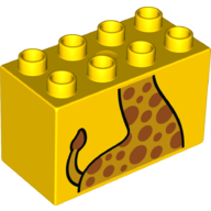 Lego Duplo Brick 2 x 4 x 2 with Giraffe Torso Print