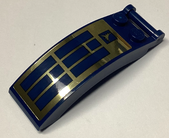 Lego Windscreen 6 x 2 x 2 with Bar Handle with Gold Solar Panel Pattern (Sticker) - Set 60348