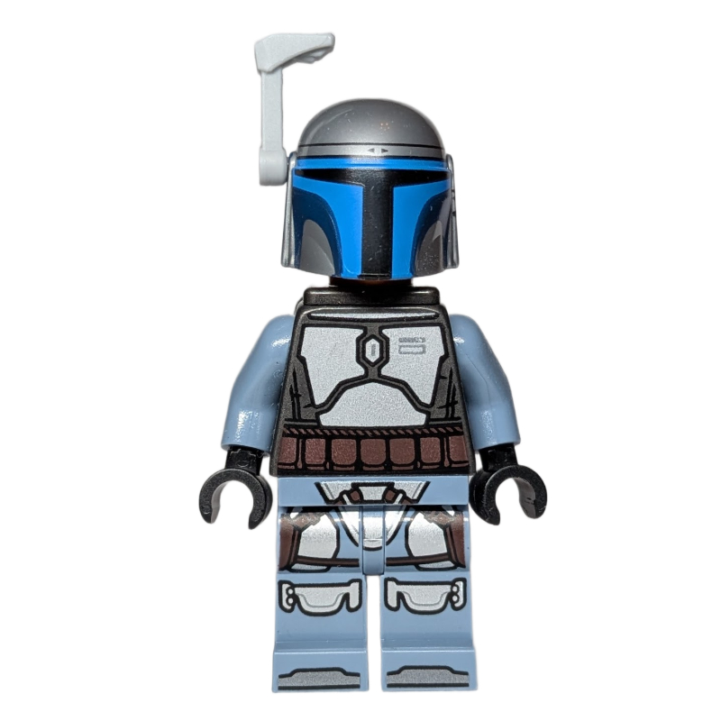 Lego Jango Fett, Pearl Titanium Torso with Plain Arms, Black Helmet Print on Left-hand Site