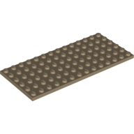 Lego Plate 6 x 14 / Dark Tan