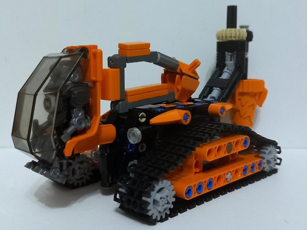Lego All-terrain vehicle with a drill. Вездеход с буром