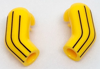 Lego Arm, (Matching Left and Right) Pair with 3 Black Stripes Pattern