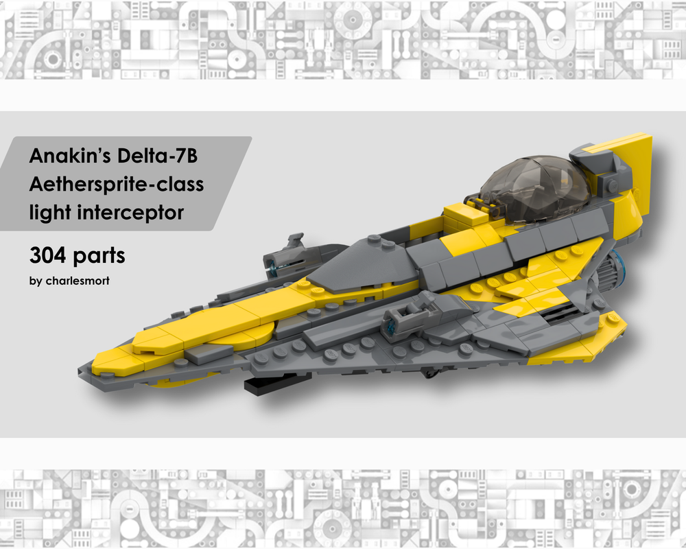 Lego Anakin Skywalker's Delta-7B Aethersprite-class light interceptor (The Clone Wars)