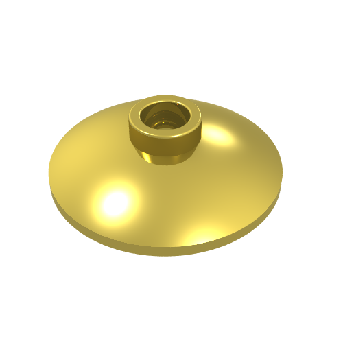 Lego Dish 2 x 2 Inverted [Radar] / Chrome Gold