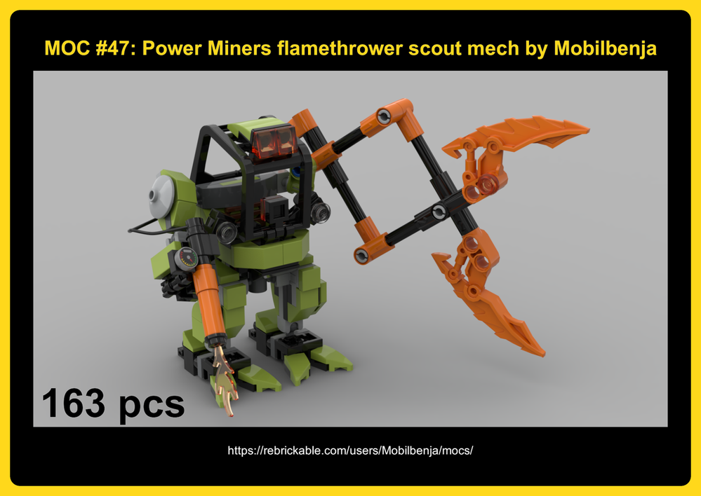 Lego Flamethrower scout mech