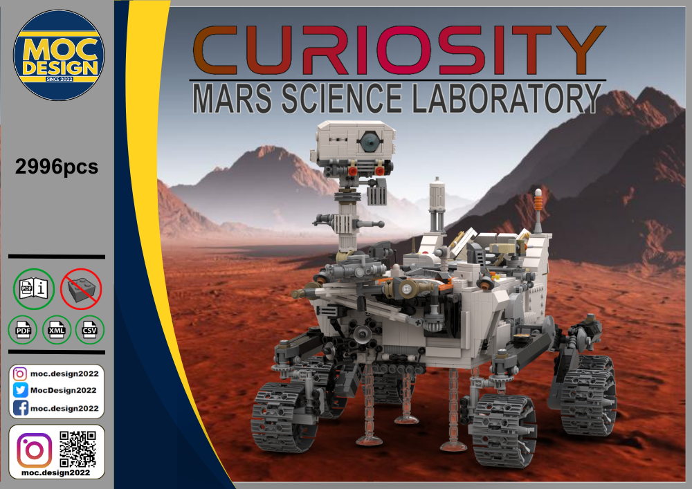 Lego NASA Mars Curiosity Rover 1:9 Scale