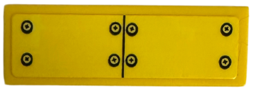 Lego Tile 1 x 3 with Black Line and Screws Pattern (Sticker) - Set 42652 / Yellow
