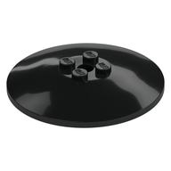 Lego Dish 6 x 6 Inverted (Radar) with Eye, Red Iris with Craters, Black Pupil Print / Black