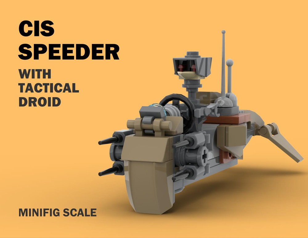 Lego CIS Speeder with Tactical Droid
