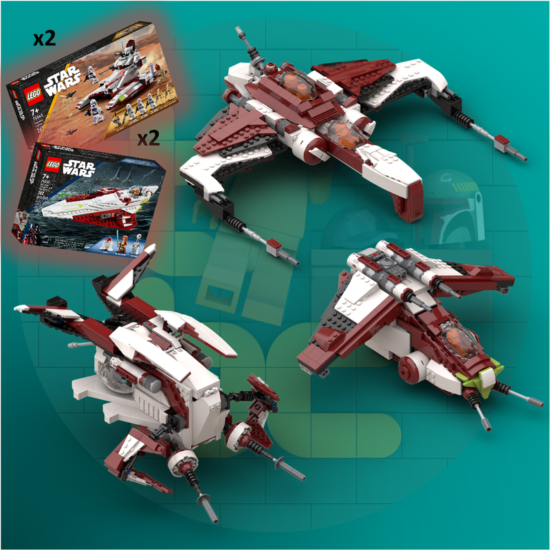 Lego 75333 - 75342 - 3-in-1 Republic Ships - 187th Legion Edition