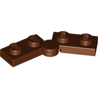 Lego Hinge Plate 1 x 4 Swivel Top / Base - Solid Clip [Complete Assembly] / Reddish Brown