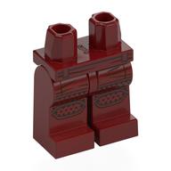 Lego Hips and Dark Red Legs with Dotted Black Knee Pads Print