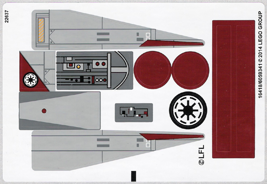 Lego Sticker Sheet for Set 75039-1