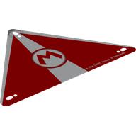 Lego Sail, Triangle with Red 'M' Print / White