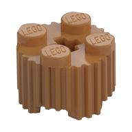 Lego Brick Round 2 x 2 [Grill] / Medium Nougat