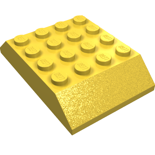 Lego Brick Sloped 45° 6 x 4 Double [aka Train Roof] / Yellow